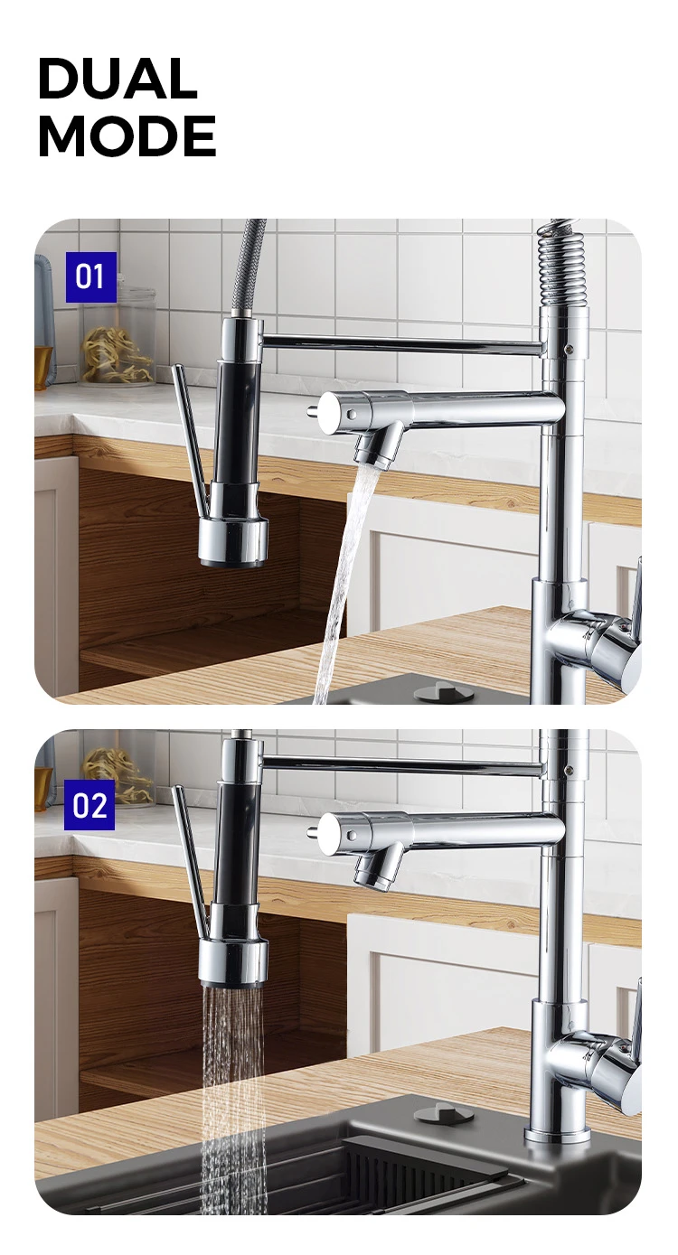 Brass Single Hole Kitchen Faucet-feature1